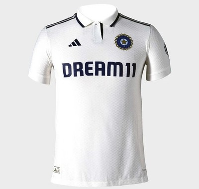 Adidas India Cricket Test Match Off White Jersey KF2527 - Men s Large - NWT $100