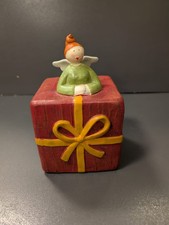 Baden Import Spardose mit Gummistopfen Geschenkpaket mit Engel Keramik