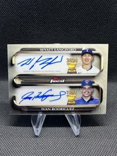 Marketplace image: Wyatt Langford Ivan Rodriguez 2025 Topps Finest Dual Auto Superfractor 1/1