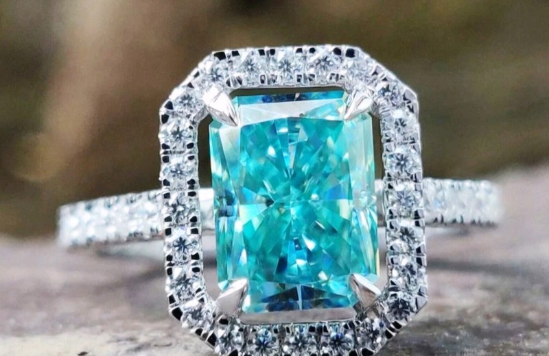 5.20 Ct. Natural Blue Diamond Ring