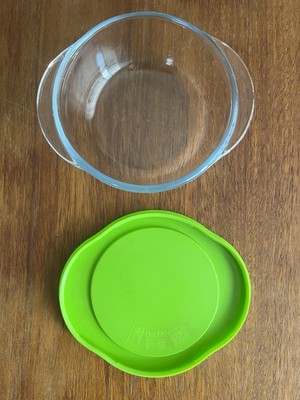 Pyrex Glas Vorratsdose rund Top Zustand Vintage Retro mit Deckel