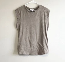 NWT Boutique L. Love Women's Studded Muscle Top Taupe Size Medium