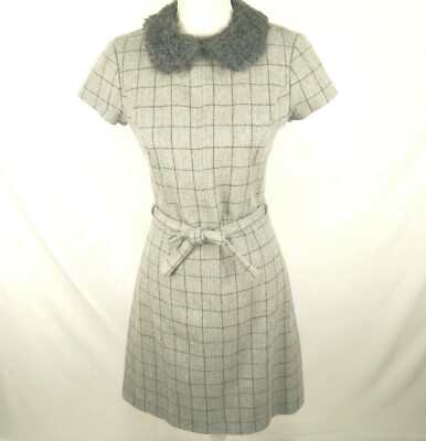 VTG TOCCA DRESS wool check size 6 | eBay