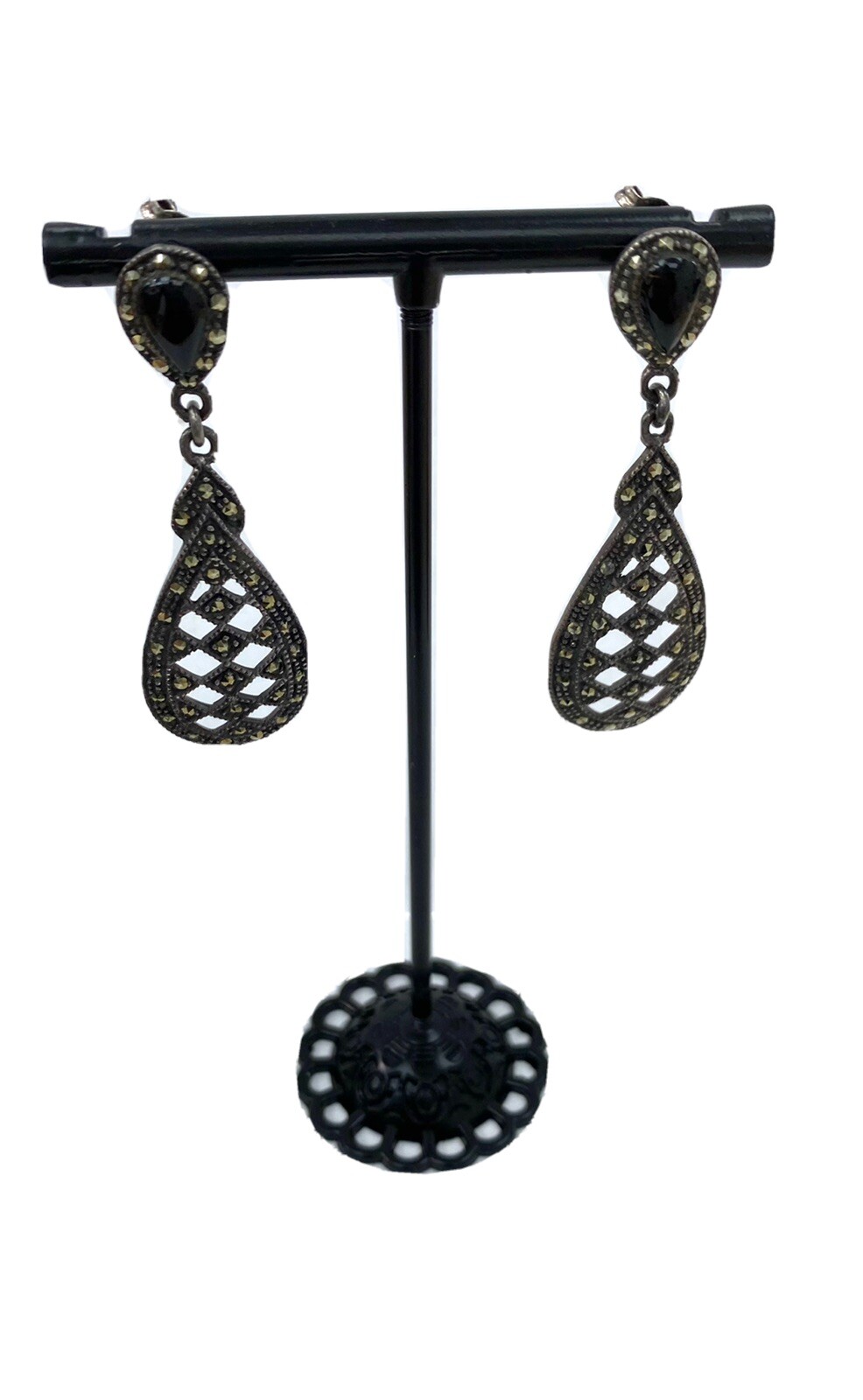 Sterling Silver 925 Solid Classic  Hook Dangle Ea… - image 1