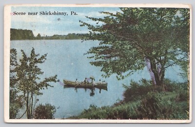 Shickshinny Pennsylvania, Canoe Lake Scene Luzerne County PA c1910s Postcard