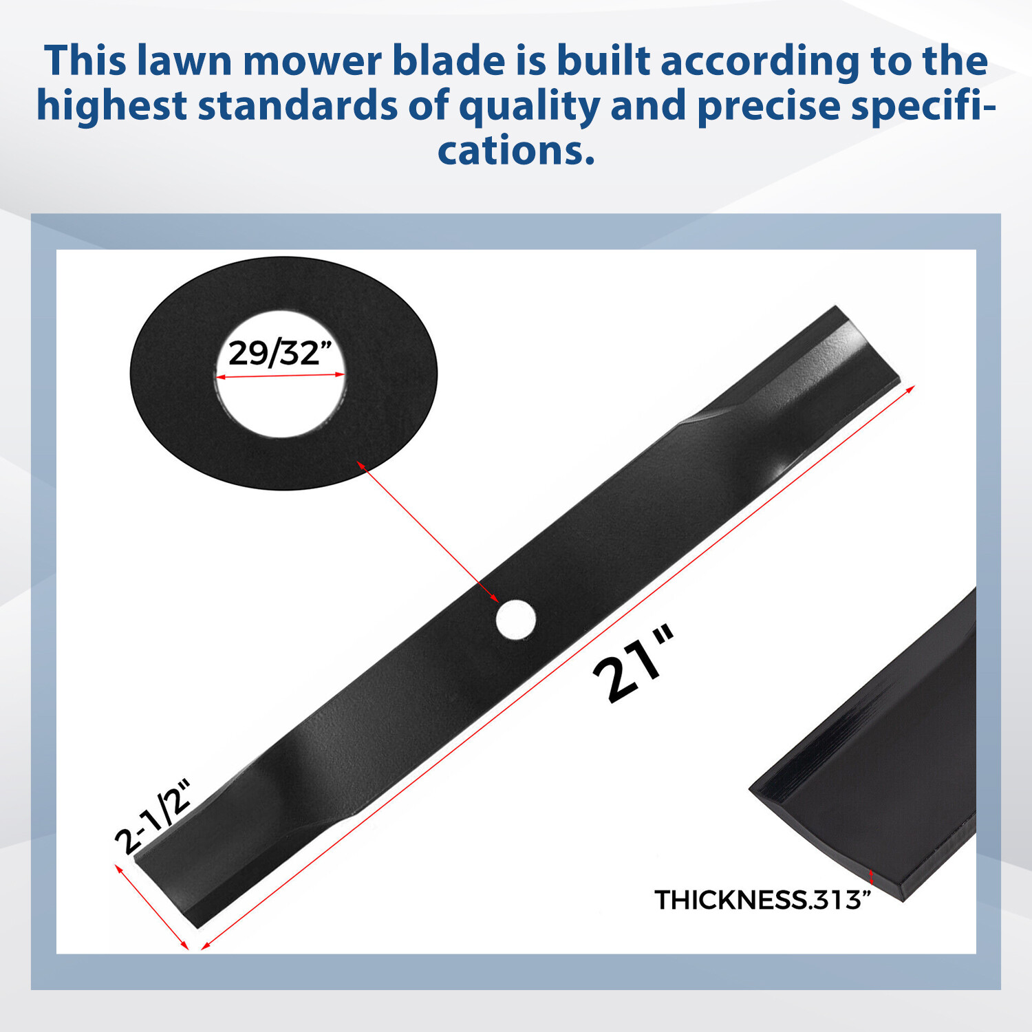 3 Pack For John Deere Mower High Lift Blades 60" Cut M128485 M133381