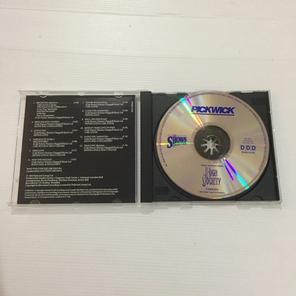 Music & Songs From High Society Musical CD Kenny Ball Carl Wayne Dennis Lotis - Image 3 of 4