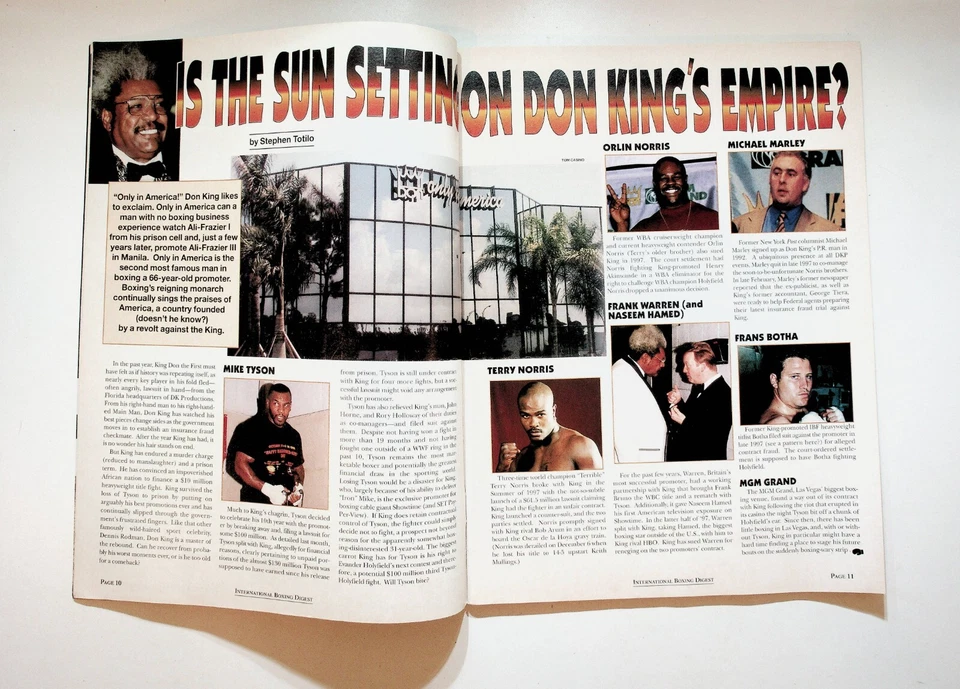 1998 May June International Boxing Digest Magazine Don King New York History - Image 3 of 4