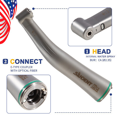 NSK Style Dental 4:1 Reduction Contra Angle LED Fiber Optic Handpiece Green