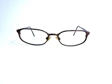 Giorgio Armani Brown Gold Metal Rectangular Glasses Italy 1044 1308 51 17 135