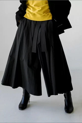 2024 Pantalones de pierna ancha para mujer Sueltos Talla grande Pantalones informales con cordones Pantalón con cinturón - Imagen 4 de 8