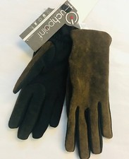 Womens Smart Gloves S / M Brown Suede Leather Touchpoint Tech-Ready NWT FUL-466