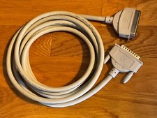 10ft Serial Parallel 25 Pin Male / Female Cable, Ivory White