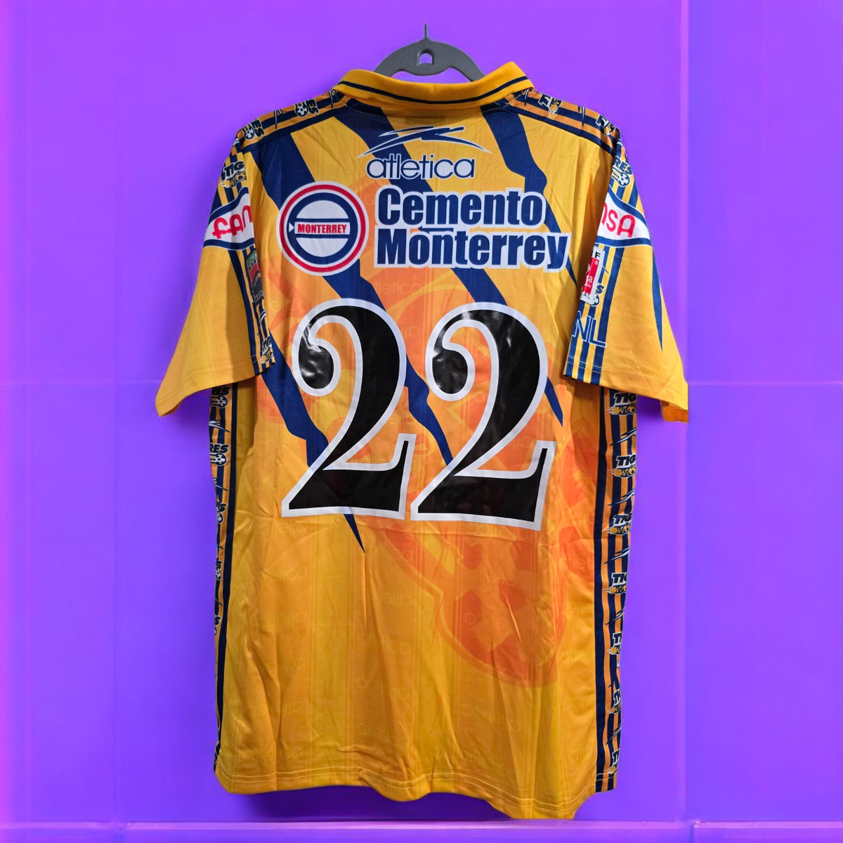 TIGRES UANL Season 97/98 Home - Retro - JAVIER LOZANO # 22