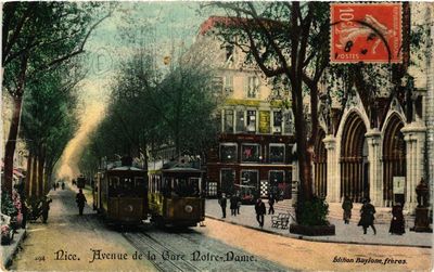 CPA AK NICE avenue de la gare Norte-Dame (375039)