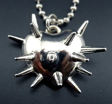 Spiked Heart Necklace Stainless Chain New Pendant Gothic Thorns Jewelry Spikes
