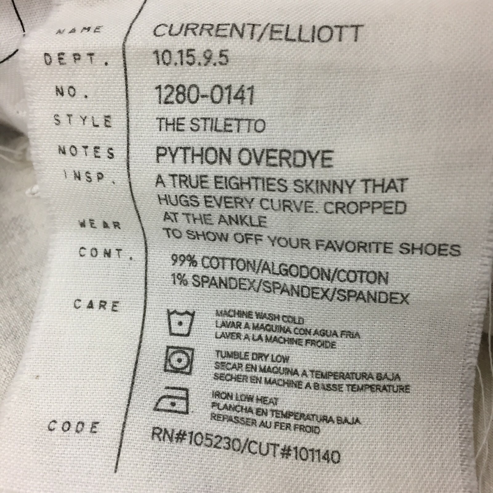 CURRENT ELLIOTT Gray Python Overdye THE STILETTO … - image 3