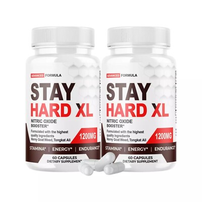 2-Pack StayHard XL Maximum Strength Stay Hard Supplement 120 Capsules