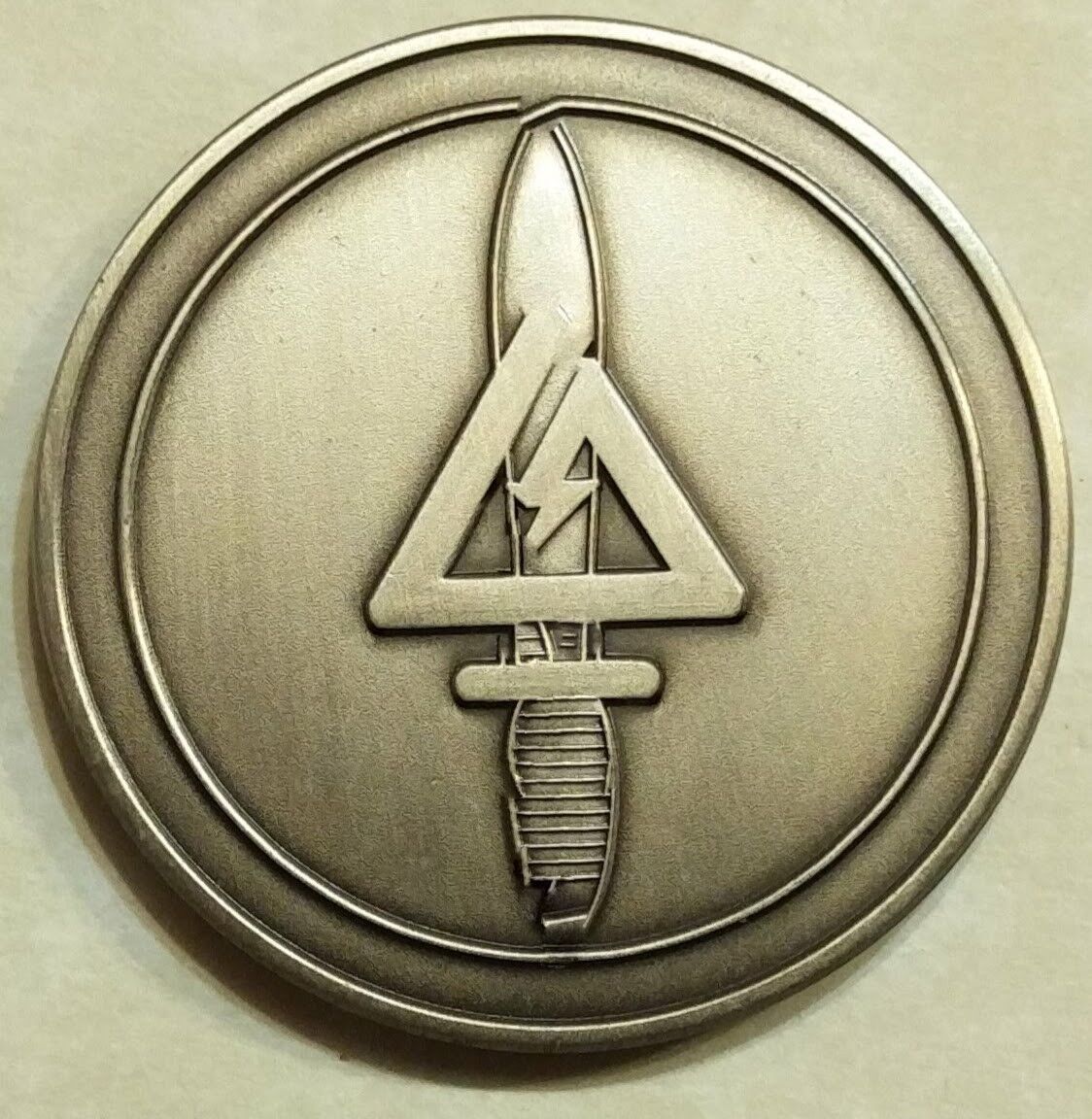 DELTA FORCE Special Forces Silver Toned CAG Tier-1 Army DELTA FORCE Special Forces Silver Toned CAG Tier-1 Army