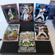 Cam Collier 6 card lot Bowman Sapphire & base, panini prizm black & base - REDS
