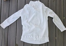 We the Free Size MEDIUM Ribbed Oversized Frayed Side, Sweater Back Ivory