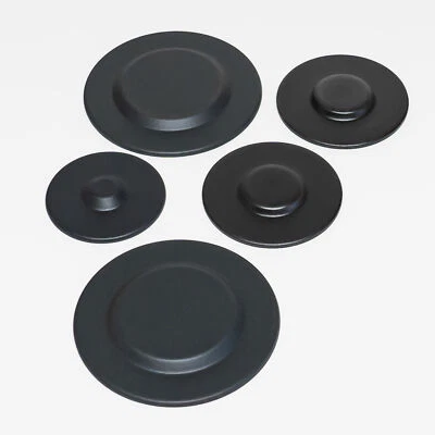 ROBERTSHAW Gas Range Burner Cap Black 5 Pack Kit for Whirlpool Maytag KitchenAid