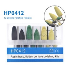 1 kit Dental Lab Burs Resin Base Hidden Denture Polishing HP Low-Speed 2.35mm