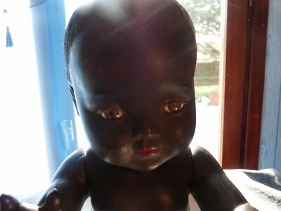 Poupon Ancien Moulin Celluloïd - 45 Cm, Noir, France, Années 1950, Collection