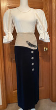 German Austrian Dirndl Trachten Tyrol Linen Skirt w/ Blouse Oktoberfest US Sz 2
