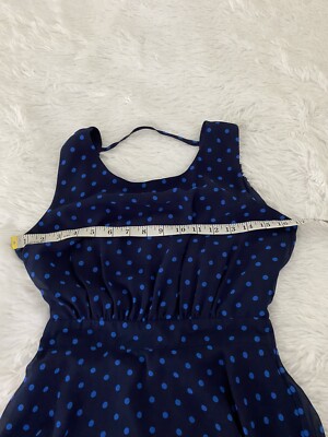 blue polka dot dress forever 21 Polka Dot Lace-Trim Cami Midi Dress main image 0