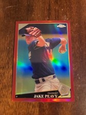 Jake Peavy Padres 2009 Topps Chrome RED REFRACTOR #159 SP Parallel #15/25 Padres