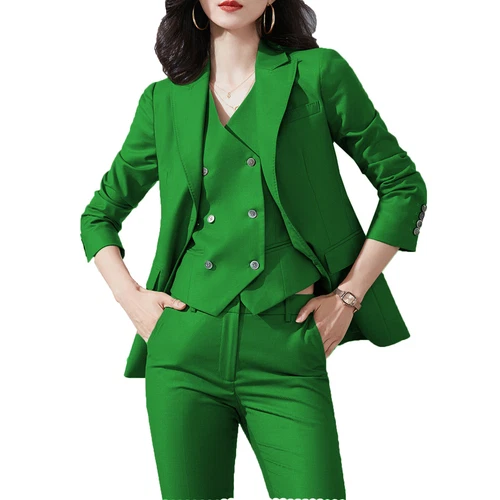 Womens Business 3Piece Suits Customize Bridesmaids Wedding Jacket Blazer Tuexdos - Picture 6 of 37