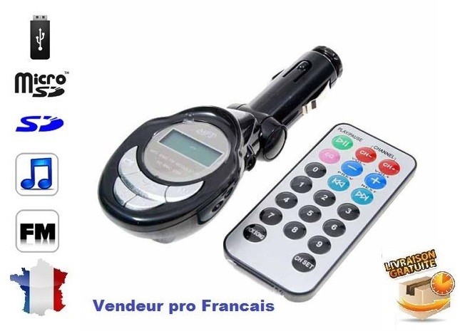 Transmetteur FM pour lire une clé USB ou carte Micro SD sur autoradio ancien