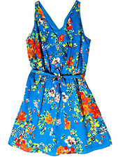 NWT Y2K Express Dress Sz 8 Floral Ruffle belted Vacation Beach Fairy