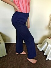 70's Vintage Navy Blue Mod/Gogo Hi-Waist Bell Bottom Pants