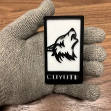 Coyote Badge Emblem fits mustang Grill/ White Trunk Angry Agressive Racing