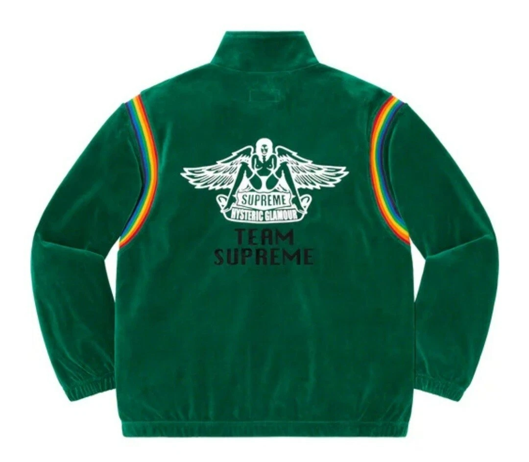 supreme hysteric glamour velour track jacket