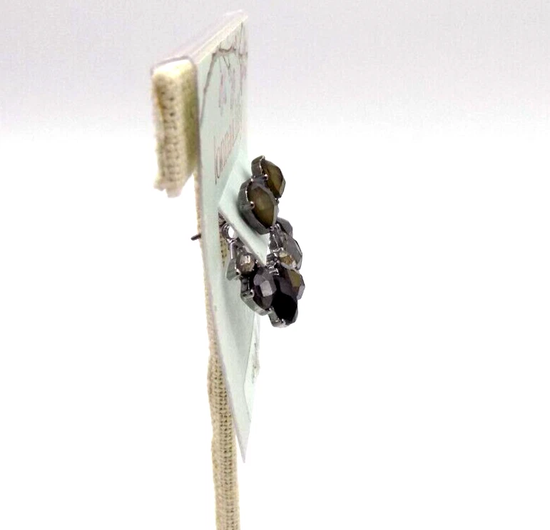 Pendientes Lonna & Lilly Chaquetas de Oreja Piedras Tono Hematita Craquelado Rústico Foto 3 de 4