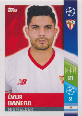 Champions League 17/18 - Sticker 428 - Ever Banega - Play-Off Qhalifying Teams