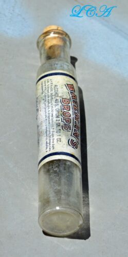 Antigua botella BATEMAN'S DROPS - McCormick Co BALTIMORE con copia de etiqueta de opio - Imagen 5 de 6