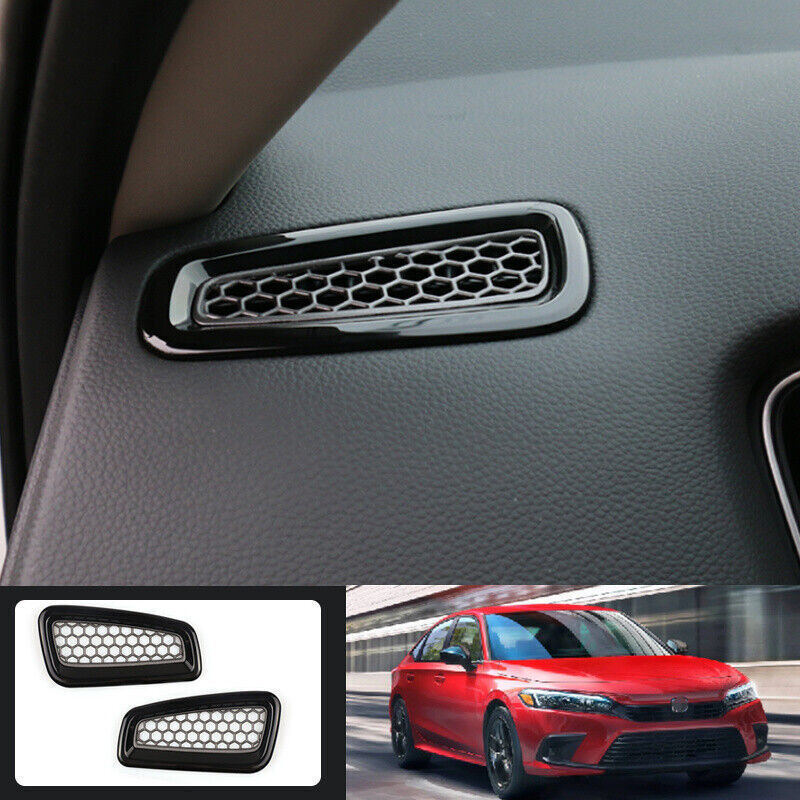 2022-2023 Honda Civic Gloss Black AC Vent Cover Trim for Left & Right Console