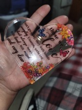 Sympathy Bereavement Gift Acrylic Heart Memorial Gift for Loss of Loved One 4"