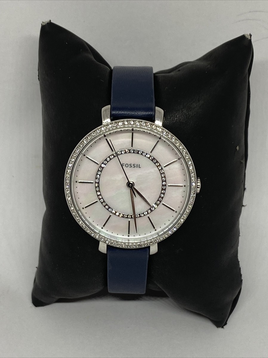 Fossil Jocelyn ES4451 Women's Blue Leather Analog Dial Quartz