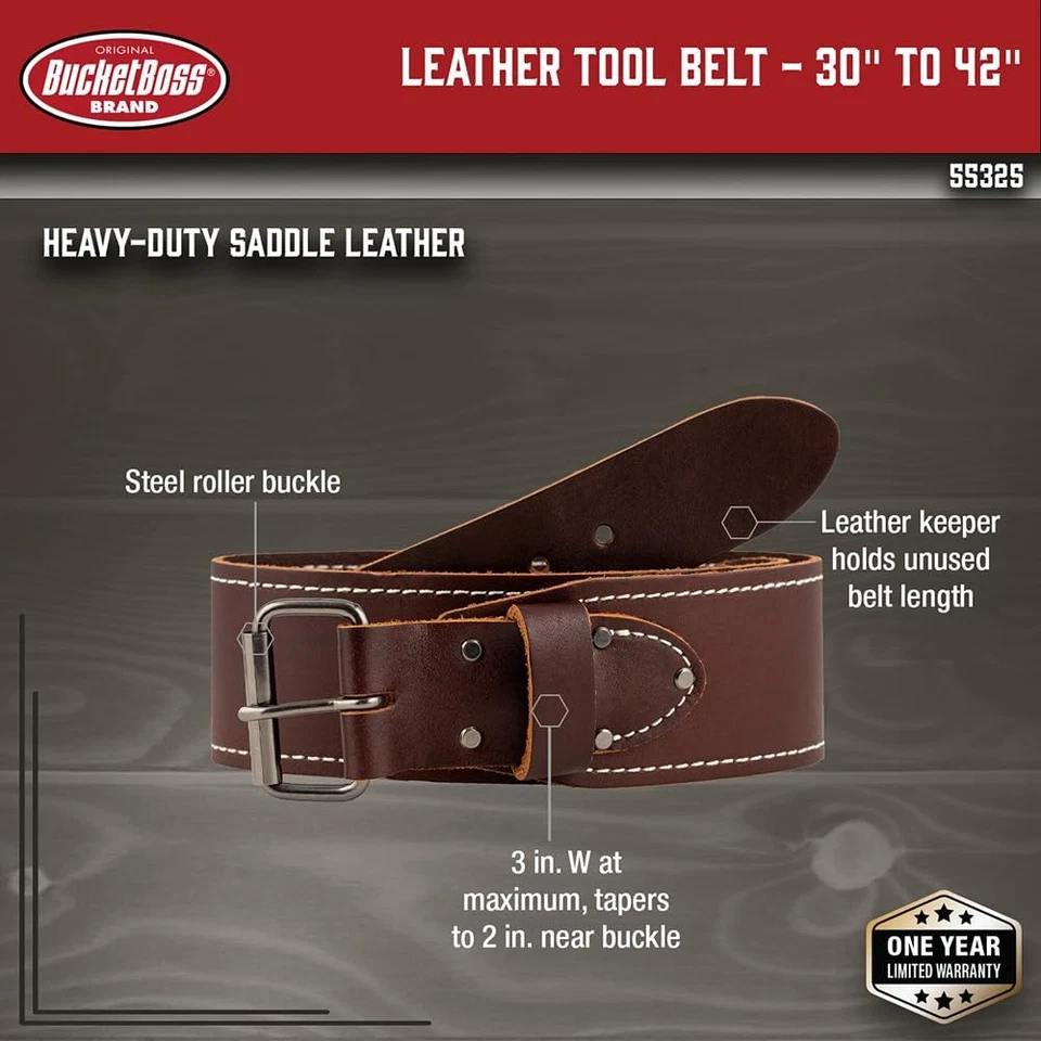 Leather Tool Belt - 30” 42”, 55325 - Image 2 of 4