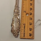 Vintage Sterling Silver Scroll Pattern Pierced Serving Spoon 1871-1896 Victorian