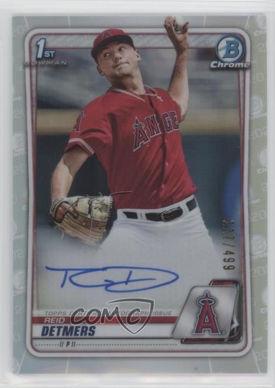 2020 Bowman Draft Chrome Picks Refractor 227/499 Reid Detmers #CDA-RD Auto v9t