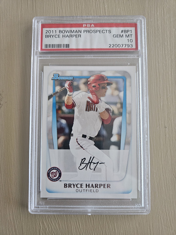 2011 Bowman Prospects #BP1 BRYCE HARPER ROOKIE PSA 10