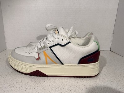 Lacoste T Clip White Multi Sneakers Women s 6.5 EU 37.5 Like New