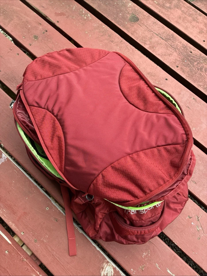 Osprey Transporter Travel Backpack Duffle Bag Red 65L EUC - Image 3 of 4