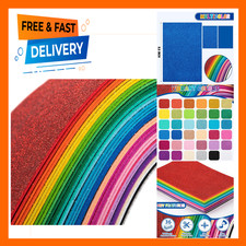 Craft Foam Sheets Glitter 8x12 Inch 36 Colors Pack for Art and Crafts